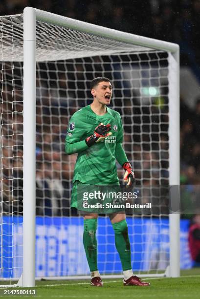 Djordje Petrovic of Chelsea during the Premier League match between Chelsea FC and Manchester United at Stamford Bridge on April 04, 2024 in London,...