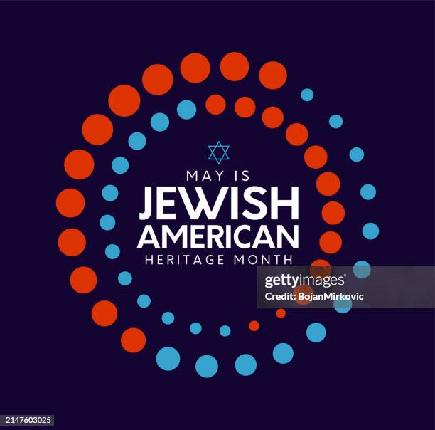jewish american heritage month poster, may. vector - judenstern stock-grafiken, -clipart, -cartoons und -symbole
