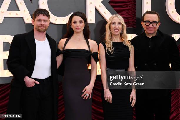 Jack O'Connell, Marisa Abela, Sam Taylor-Johnson and Eddie Marsan attend the world premiere of "Back To Black" at the Odeon Luxe Leicester Square on...