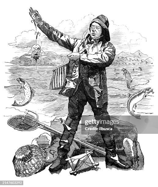 british satire caricature comic cartoon illustration - spear stock illustrations