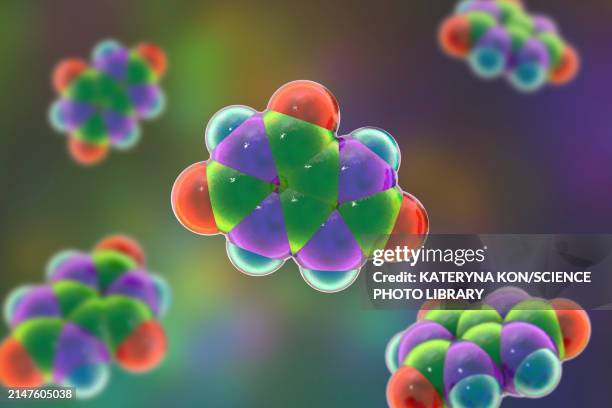 uric acid molecule, illustration - metabolism stock illustrations