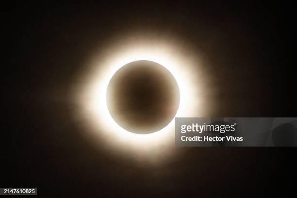 The sun disappears behind the moon during the Great North American Eclipse on April 08, 2024 in Mazatlan, Mexico. Millions of people have flocked to...