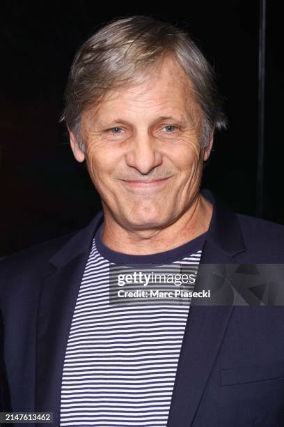 Viggo Mortensen attends the "Jusqu'au Bout Du Monde" premiere at Cinema UGC Cine Cite des Halles on April 08, 2024 in Paris, France.