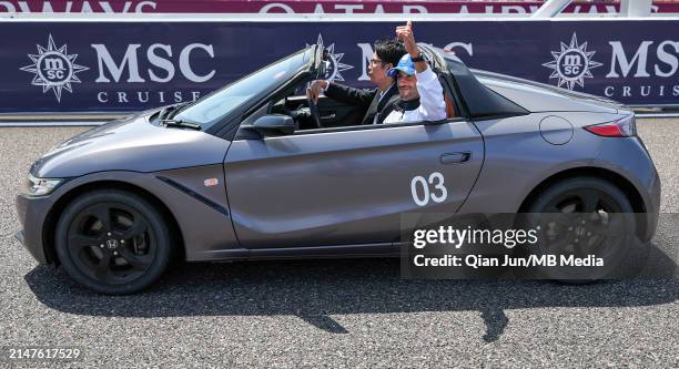 Daniel Ricciardo of Australia and Visa Cash App RB Formula One Team during the F1 Grand Prix of Japan at Suzuka International Racing Course on April...