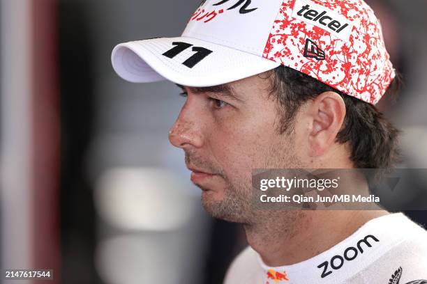 Sergio Perez of Mexico and Oracle Red Bull Racing during the F1 Grand Prix of Japan at Suzuka International Racing Course on April 7, 2024 in Suzuka,...