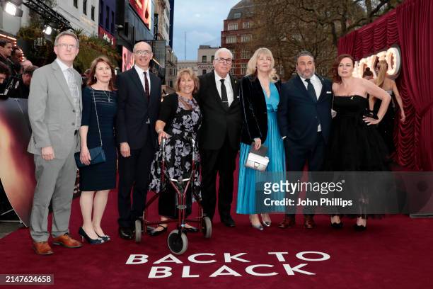 Janis Winehouse , Mitch Winehouse , Alex Winehouse and guests attend the world premiere of "Back To Black" at the Odeon Luxe Leicester Square on...