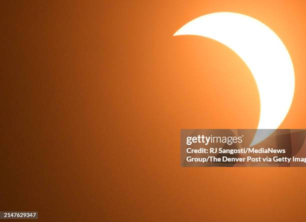 From Littles Creek Park about 65% of the 2024 total solar eclipse could be viewed in Littleton, Colorado on April 8, 2024. A group of residents at...