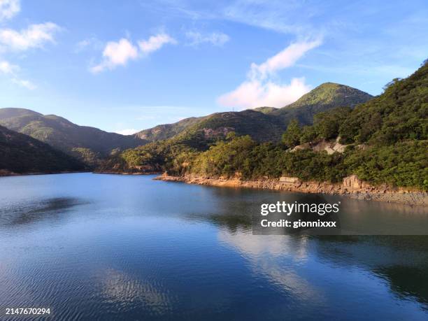 tai tam reservoir, hong kong - tai tam country park stock pictures, royalty-free photos & images