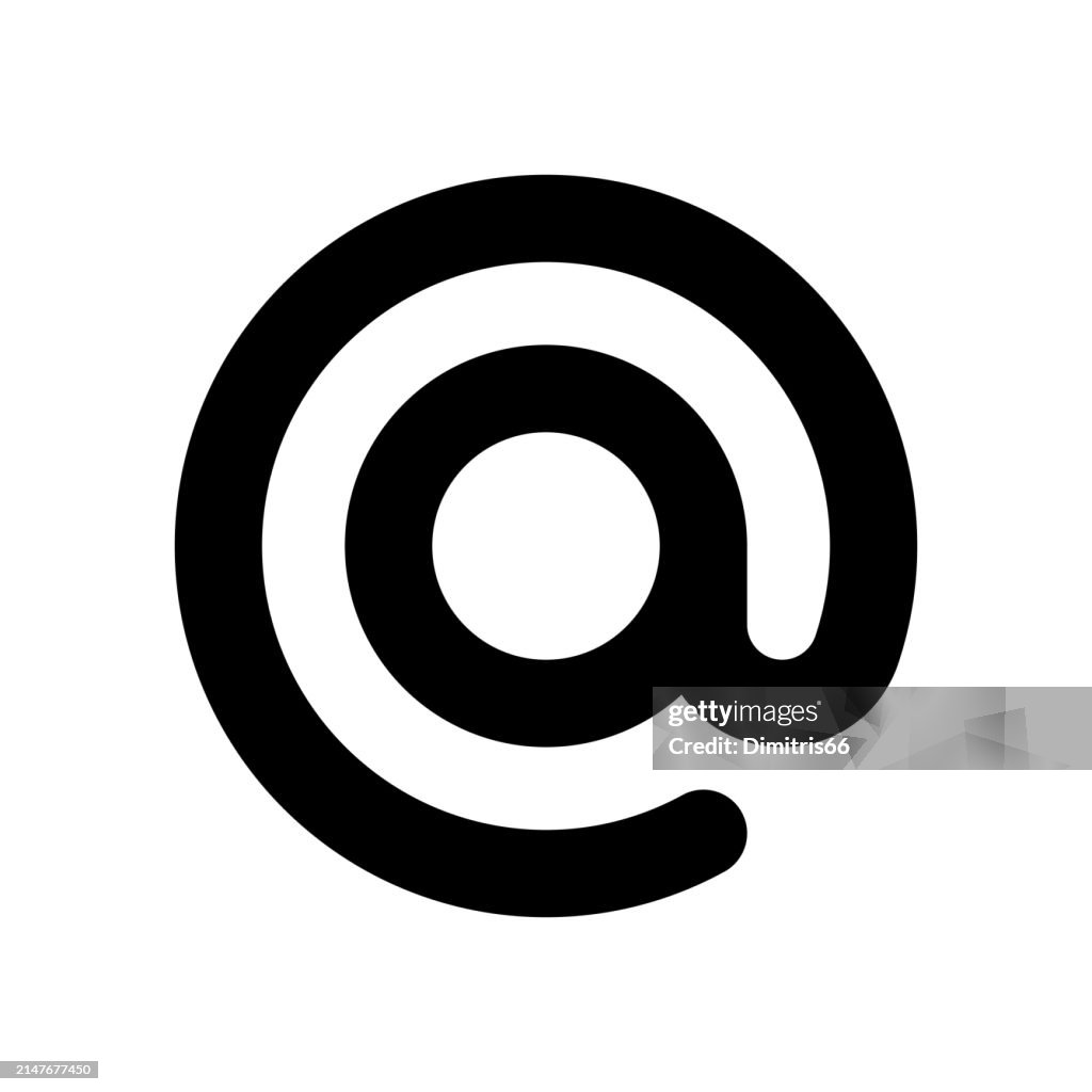 At sign with editable stroke