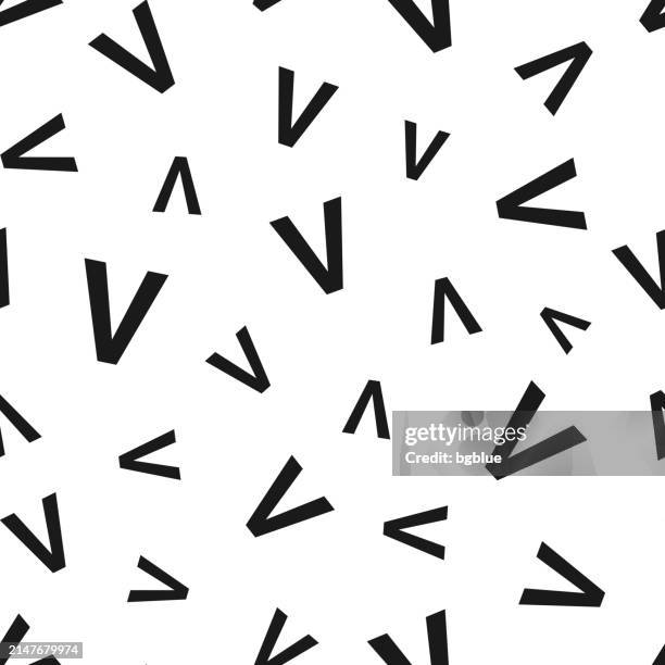 letter v. seamless pattern. icons on white background - letter v stock illustrations