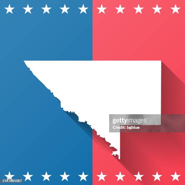 Chippewa County Minnesota Map On Blue And Red Background High-Res ...