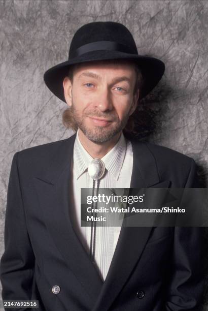 Studio portrait of American AOR singer and songwriter Bobby Caldwell , 25th October 1989.