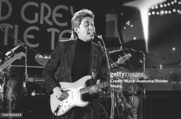 British singer/songwriter Chris Rea performs on BBC TV show 'The Old Grey Whstle Test', United Kingdom, April 27th 1982.