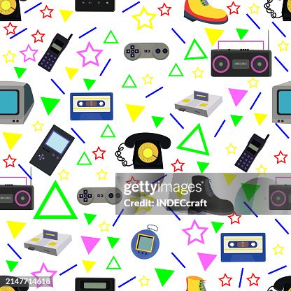 90s elements seamless pattern 90s elements seamless pattern