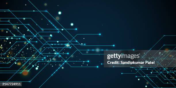 bildbanksillustrationer, clip art samt tecknat material och ikoner med abstract technology background , blue circuit board pattern - teknologi