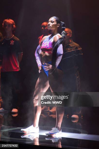 Anna Cockrell at the Nike Air Innovation Summit held at the Palais Brongniart on April 11, 2024 in Paris, France.