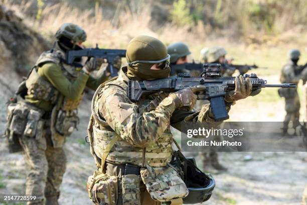 Servicemen from the Siberian Battalion of the Ukrainian Armed Forces International Legion are attending military exercises in the Kyiv region,...