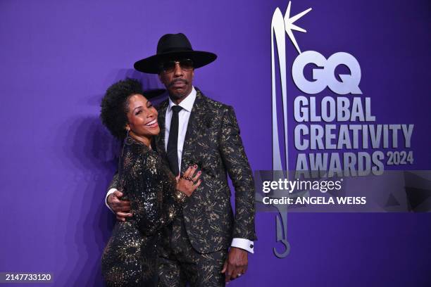 Actor and comedian J.B. Smoove and wife Shahidah Omar arrive for the second annual GQ Global Creativity awards at WSA in New York, April 11, 2024.