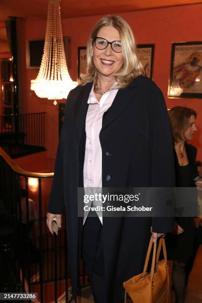 Bettina Geyer-Hannesschlaeger during the theatre premiere of "Das perfekte Geheimnis" at Komödie im Bayerischen Hof on April 11, 2024 in Munich,...