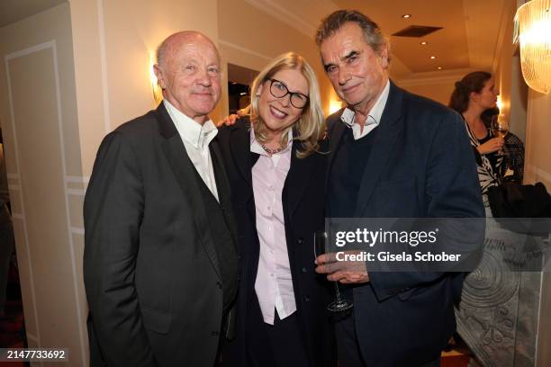 Hans Stadlbauer, Bettina Geyer-Hannesschlaeger and Ralph Schicha during the theatre premiere of "Das perfekte Geheimnis" at Komödie im Bayerischen...