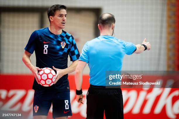 Dario Marinovic of Croatia looks on during the FIFA World Cup 2024 Play Off match between Poland and Croatia on April 12, 2024 in Koszalin, Poland.