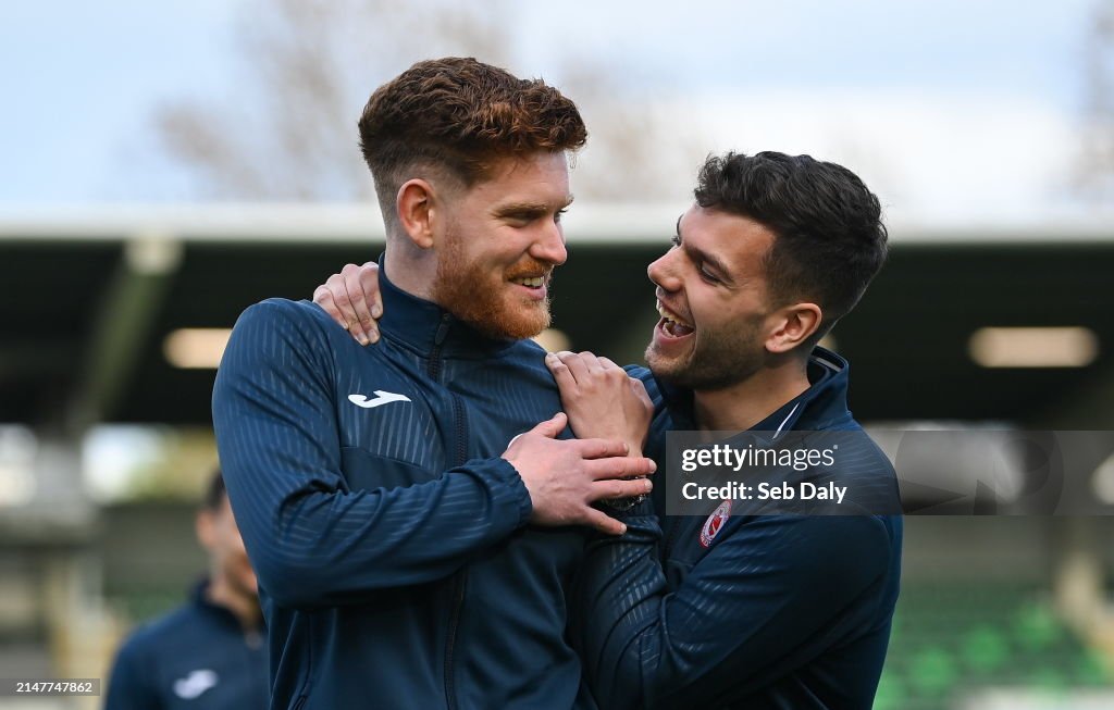 Cappery Rovers Dublin , Ireland - 12 April 2024; Sligo Rovers players Connor Malley ...
