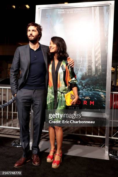 Jim Sturgess, Dina Mousawi seen at Warner Bros. Pictures World Premiere of GEOSTORM, Los Angeles, CA - 16 October, 2017