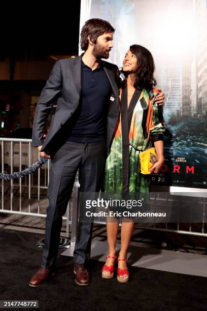 Jim Sturgess, Dina Mousawi seen at Warner Bros. Pictures World Premiere of GEOSTORM, Los Angeles, CA - 16 October, 2017