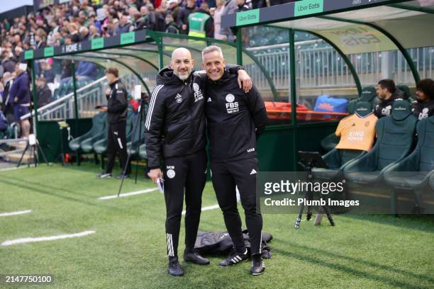 Michele De Bernardin Leicester City Goalkeeper Coach and Marcos Alvares Leicester City First team Fitness Coach ahead of the Sky Bet Championship...