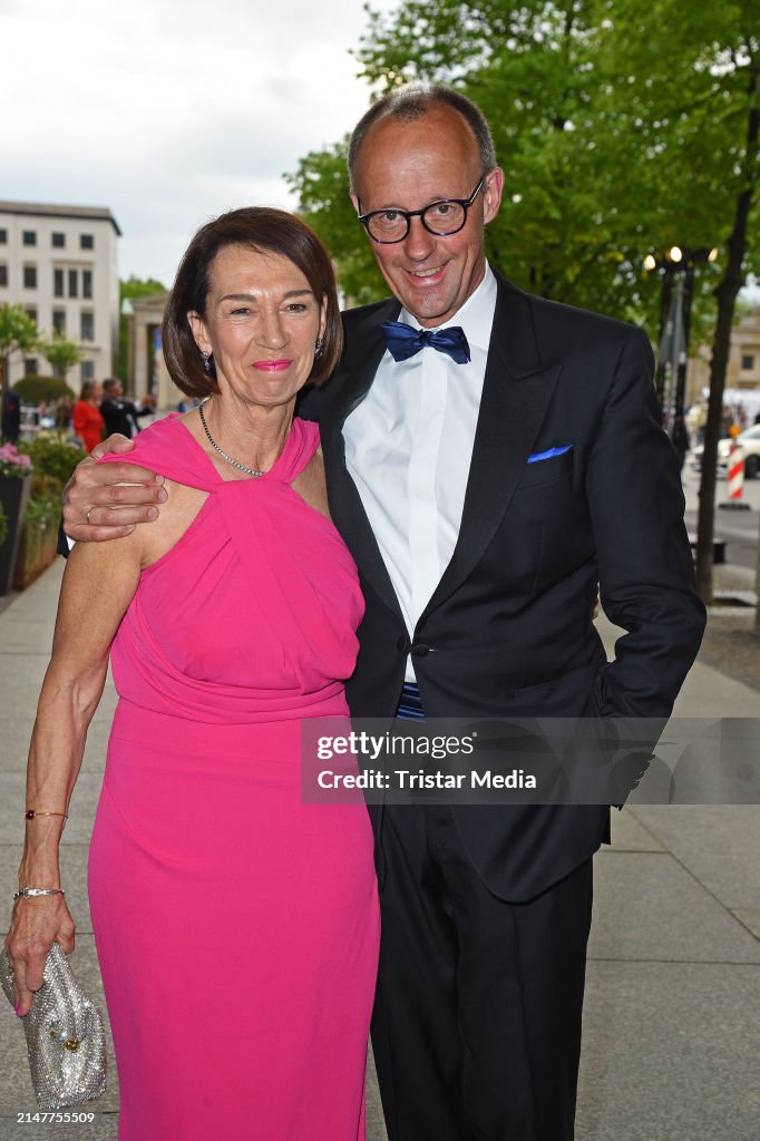 Friedrich Merz and Charlotte Merz attend the Bundespresseball at ...