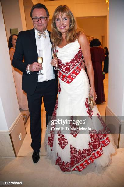 Nanna Kuckuck and Dirk Ullmann attend the Bundespresseball at Hotel Adlon Kempinski on April 12, 2024 in Berlin, Germany.