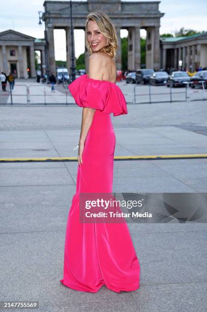 Christine Langner attends the Bundespresseball at Hotel Adlon Kempinski on April 12, 2024 in Berlin, Germany.