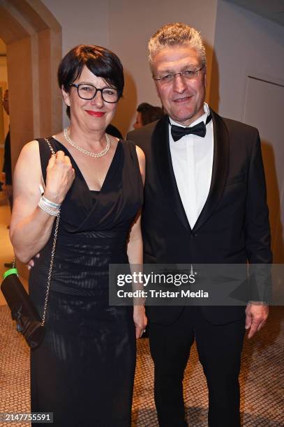 Lothar H. Wieler and Elke Wieler attend the Bundespresseball at Hotel Adlon Kempinski on April 12, 2024 in Berlin, Germany.