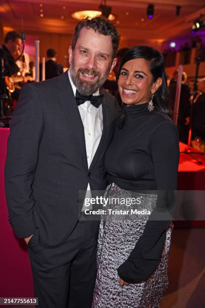 Christian Ulmen and Collien Ulmen-Fernandes during the Bundespresseball at Hotel Adlon Kempinski on April 12, 2024 in Berlin, Germany.