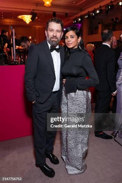 Christian Ulmen and Collien Ulmen-Fernandes attend the Bundespresseball on April 12, 2024 in Berlin, Germany.