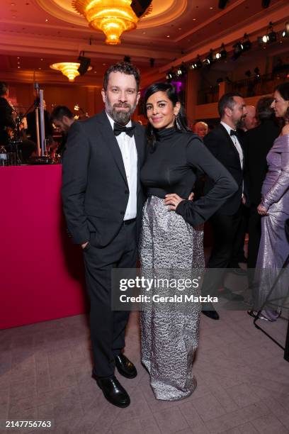 Christian Ulmen and Collien Ulmen-Fernandes attend the Bundespresseball on April 12, 2024 in Berlin, Germany.