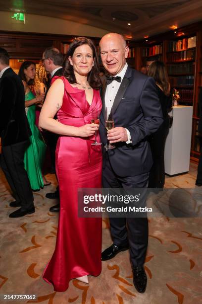 Katharina Günther-Wünsch and Kai Wegner attend the Bundespresseball on April 12, 2024 in Berlin, Germany.