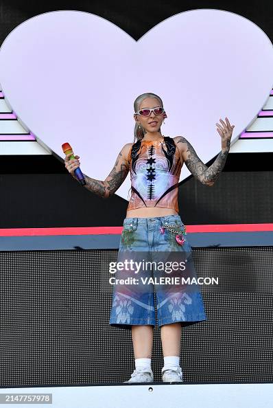 Puerto Rican rapper Young Miko performs on the Coachella Stage during ...