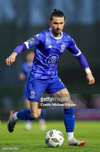Waterford , Ireland - 12 April 2024; Connor Parsons of Waterford during the SSE Airtricity Men's Premier Division match between Waterford and Galway...