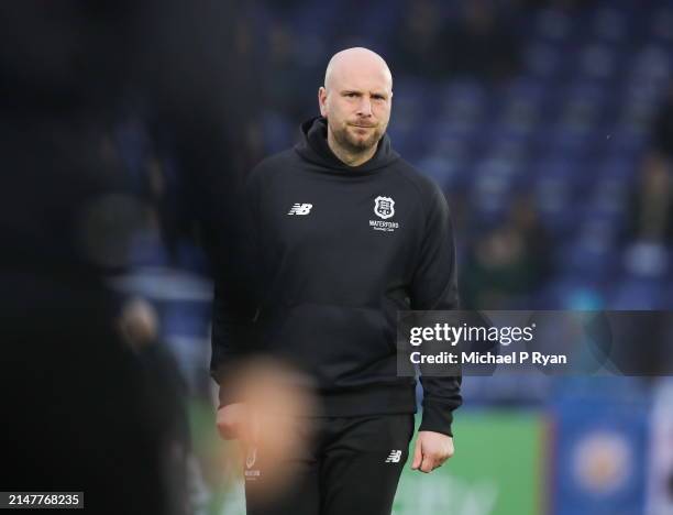 Waterford , Ireland - 12 April 2024; Waterford interim assistant manager Matt Lawlor before the SSE Airtricity Men's Premier Division match between...