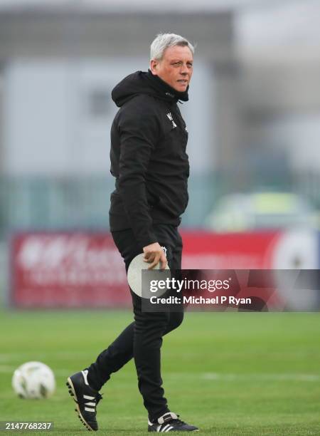 Waterford , Ireland - 12 April 2024; Waterford head coach Keith Long before the SSE Airtricity Men's Premier Division match between Waterford and...