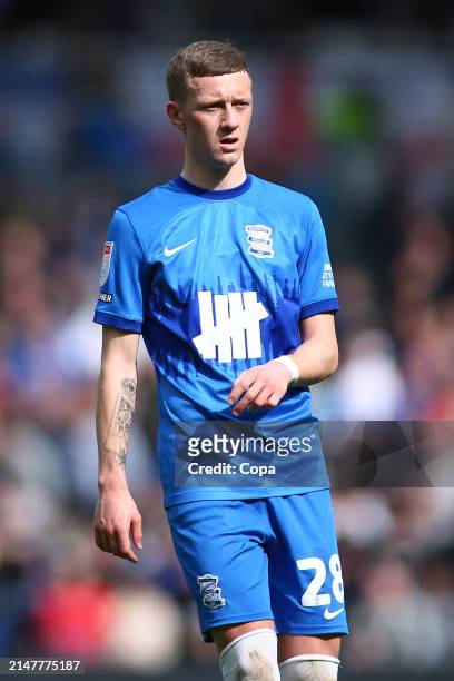 Jay Stansfield of Birmingham City during the Sky Bet Championship match between Birmingham City and Coventry City at St Andrews on April 13, 2024 in...