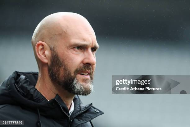 Swansea City manager Luke Williams watches the game from the technical area during the Sky Bet Championship match between Swansea City and Rotherham...