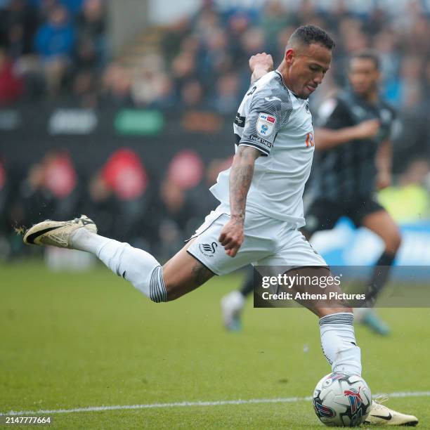 Ronald of Swansea City in action during the Sky Bet Championship match between Swansea City and Rotherham United at the Swansea.com Stadium on April...