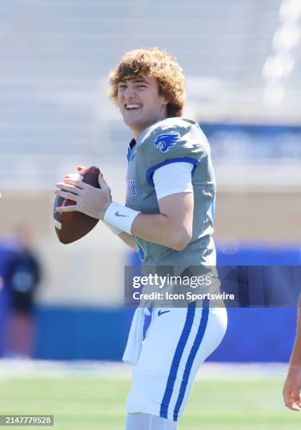 Kentucky quarterback Cutter Boley in the Kentucky Wildcats' 2024 spring game on April 13 at Kroger Field in Lexington, KY.