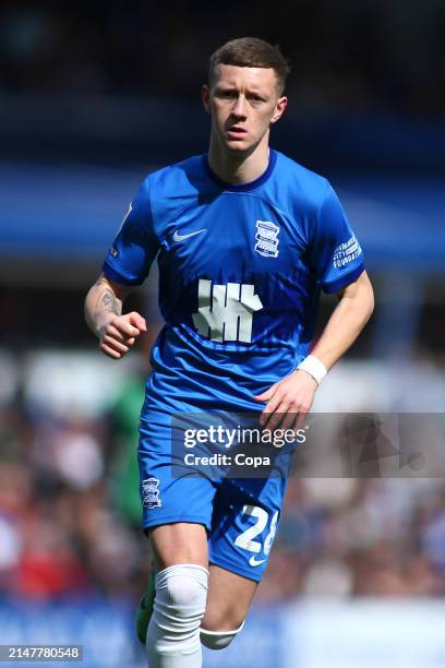 Jay Stansfield of Birmingham City during the Sky Bet Championship match between Birmingham City and Coventry City at St Andrews on April 13, 2024 in...