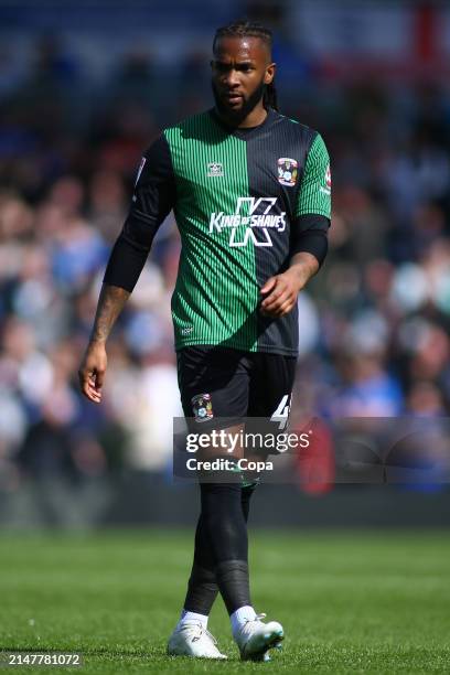 Kasey Palmer of Coventry City during the Sky Bet Championship match between Birmingham City and Coventry City at St Andrews on April 13, 2024 in...