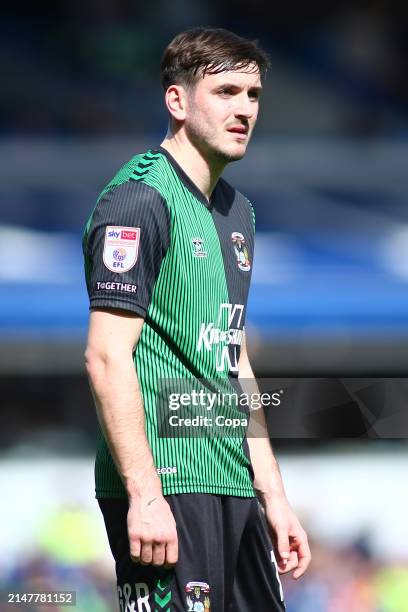 Liam Kitching of Coventry City during the Sky Bet Championship match between Birmingham City and Coventry City at St Andrews on April 13, 2024 in...