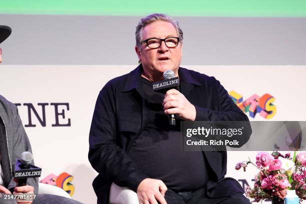 Lorenzo di Bonaventura speaks on a panel for "The New Look" at Deadline Contenders Television 2024 held at the Directors Guild of America on April...