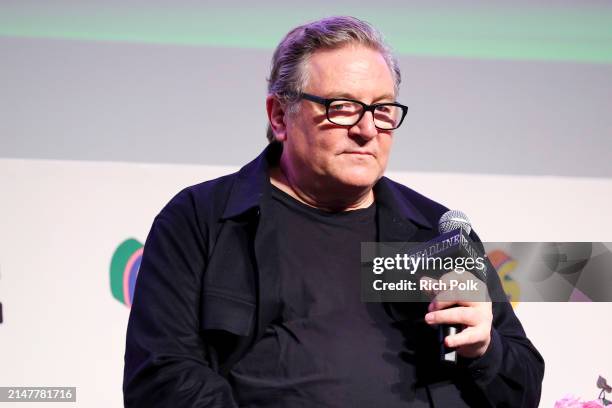 Lorenzo di Bonaventura speaks on a panel for "The New Look" at Deadline Contenders Television 2024 held at the Directors Guild of America on April...